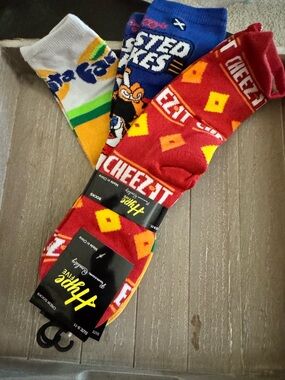 Cheez-It Branded Women's Crew Socks - Red, Blue, White (3-Pack)